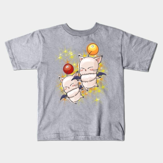 Moogles around Kids T-Shirt by AlexRoivas